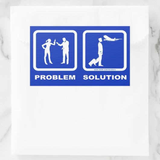 VersuchsEhefrau-Flugzeug-Problem-Lösung Rechteckiger Aufkleber (Tasche)