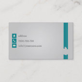 Versuchsfliegerstewardess-Flugzeug-Himmel-graue Visitenkarte (Rückseite)