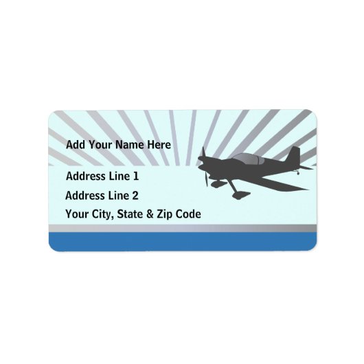 Versuchsflugzeug Adressaufkleber (Vorne)