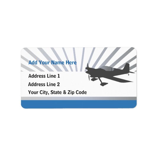 Versuchsflugzeug Adressaufkleber (Vorne)