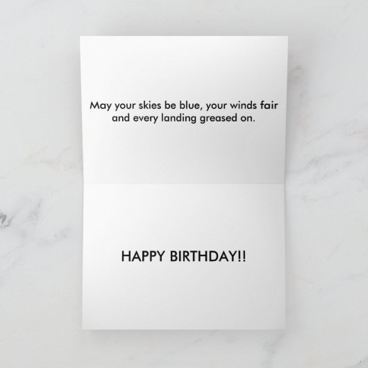 Versuchsgeburtstags-Karte Karte (Innenseite)