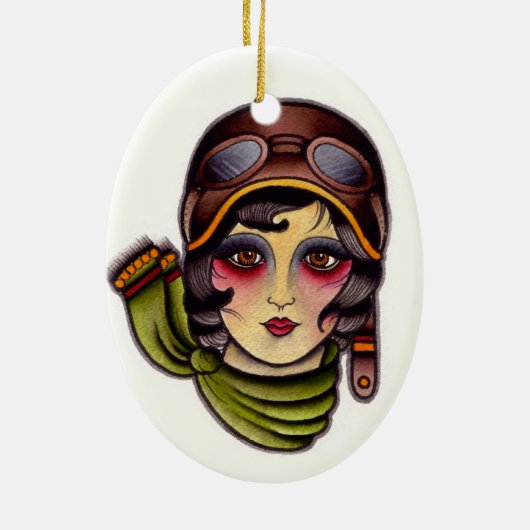 Versuchsmädchen Keramik Ornament (Hinten)