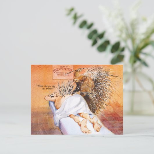 Versuchsmedizin Postkarte (Stehend Vorderseite)