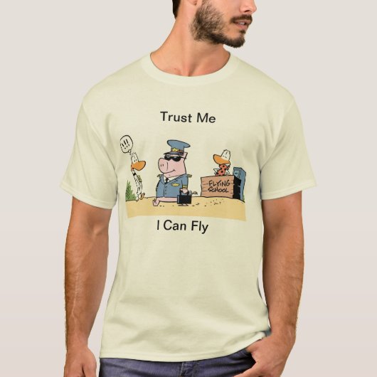 VersuchsSpaß-Luftfahrt-Cartoon T-Shirt (Vorderseite)