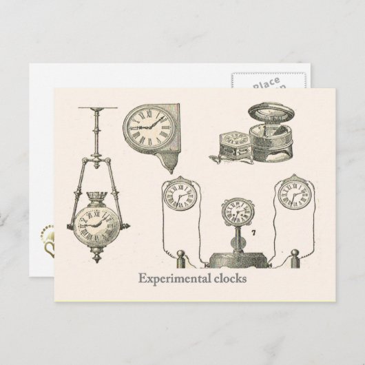Versuchsuhren Postkarte (Vorne/Hinten)