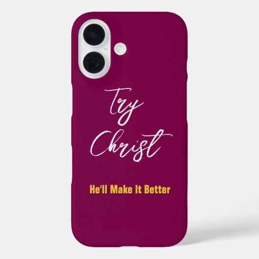 Versucht es mit Christus - Er wird den Wein besser Case-Mate iPhone Hülle (Rückseite)