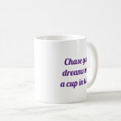 Versucht eure Träume mit einer Tasse in der Hand (VorderseiteRechts)