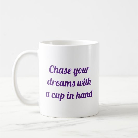 Versucht eure Träume mit einer Tasse in der Hand (Links)
