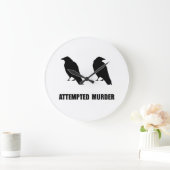 Versuchte Ermordung von Krähen Große Wanduhr (Zuhause)