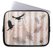 Versuchte Ermordung von Krähen im Weißen Birkenwal Laptopschutzhülle (Vorderseite)