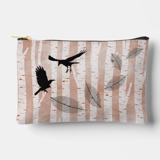 Versuchte Ermordung von Krähen im Weißen Birkenwal Zubehörtasche (Vorderseite)