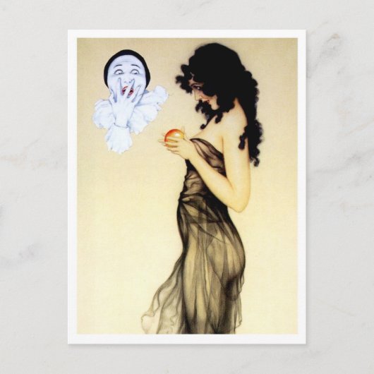 Versuchung - aus der Liebe von Pierrot Postkarte (Vorderseite)