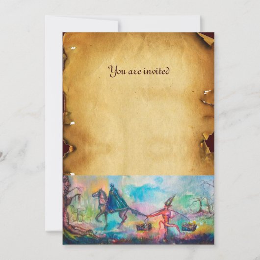 VERSUCHUNG Dunkler Ritter, Teufelsschatz Einladung (Vorderseite)