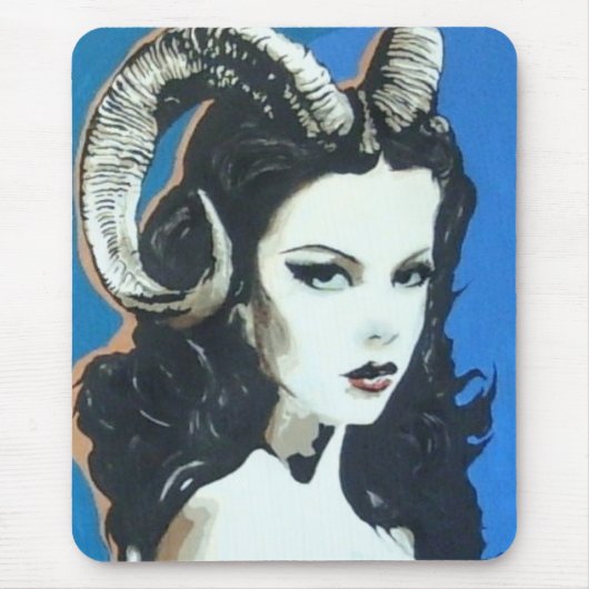 'Versuchung im Magick' Gemälde auf einem Mousepad (Vorne)