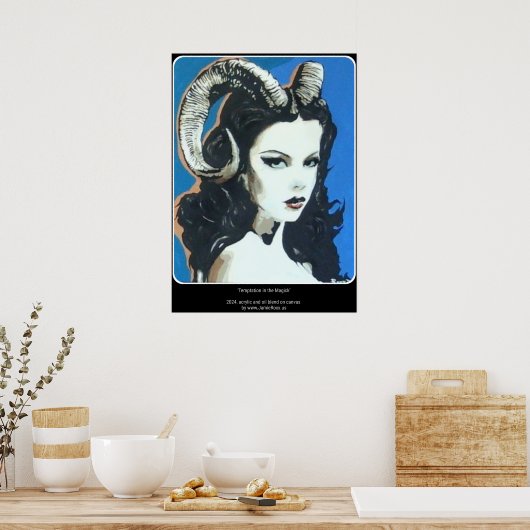 'Versuchung im Magick' Gemälde auf einem Poster (Küche)