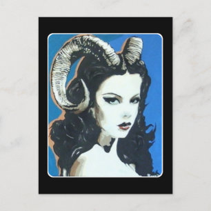 'Versuchung im Magick' Gemälde auf einem Postkarte