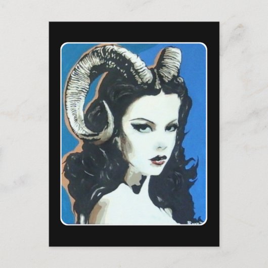 'Versuchung im Magick' Gemälde auf einem Postkarte (Vorderseite)