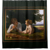 Versuchung von William Bouguereau Duschvorhang (Vorderseite)