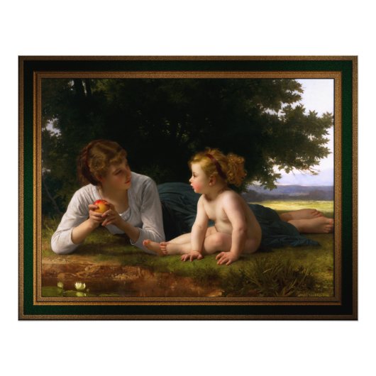 Versuchung von William Bouguereau Fotodruck (Vorne)