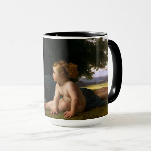 Versuchung von William Bouguereau Tasse (VorderseiteRechts)