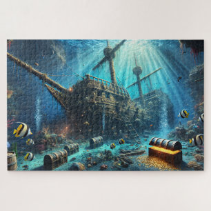 Versunkenes Piratenschiffswrack Nautilus Tiefsee-S Puzzle