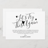 Vertagung der Hochzeit Ankündigung (Vorne/Hinten)