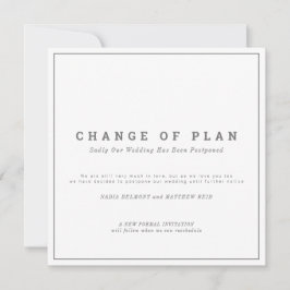 Vertagung der Hochzeit oder Änderung des Plans Save The Date