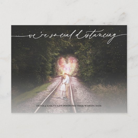 Vertagung der Hochzeit Postkarte (Vorderseite)