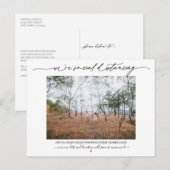 Vertagung der Hochzeit Postkarte (Vorne/Hinten)