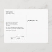 Vertagung der Hochzeit Postkarte (Rückseite)