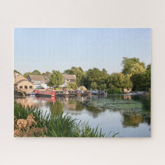 Vertäute Schmalboote Mountsorrel England Puzzle (Horizontal)