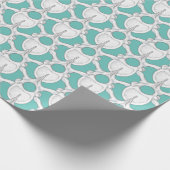 Vertebra über Cyan Wrapping Paper Geschenkpapier (Ecke)