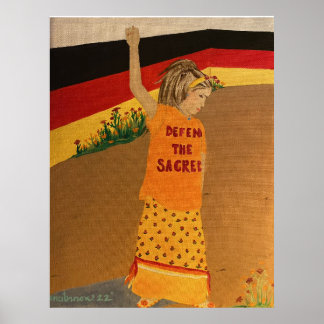 "Verteidige das heilige" Medizinrad-Poster Poster