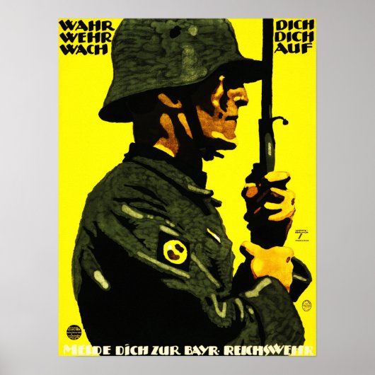 Verteidige dich! Schützen Sie sich! Weck auf! Deut Poster (Vorne)