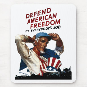 Verteidige die amerikanische Freiheit Mousepad