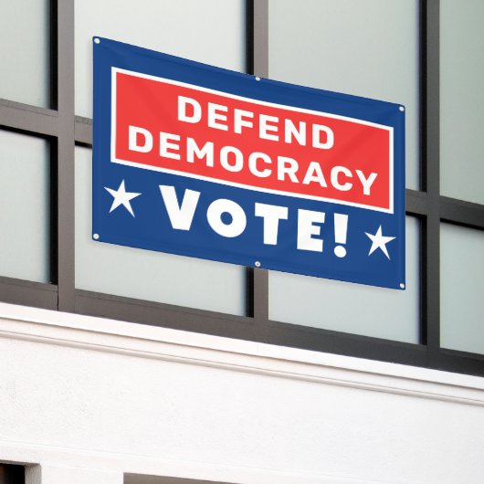 Verteidige die Demokratie! Banner (Äußeres Gebäude)