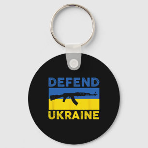 Verteidige Ukraine - Unterstütze Ukraine - Flagge  Schlüsselanhänger