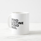 Verteidigen Palästina verteidigen Israel - Israel  Kaffeetasse (Vorderseite Links)