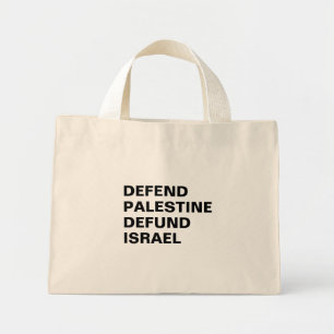 Verteidigen Palästina verteidigen Israel - Israel Mini Stoffbeutel