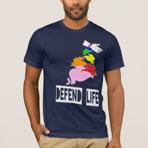 VERTEIDIGEN Sie DAS LEBEN, heben Sie/nach dem T-Shirt
