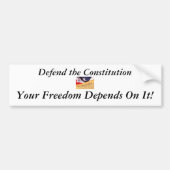 Verteidigen Sie die Konstitution Autoaufkleber (Vorne)