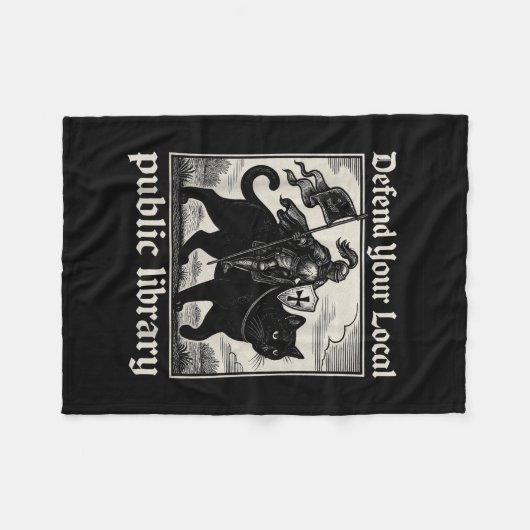 Verteidigen Sie Ihre lokale öffentliche Bibliothek Fleecedecke (Vorderseite (Horizontal))