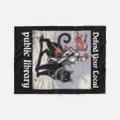 Verteidigen Sie Ihre örtliche öffentliche Biblioth Fleecedecke (Vorderseite (Horizontal))