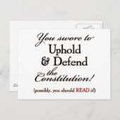 verteidigen und verteidigen! postkarte (Vorne/Hinten)