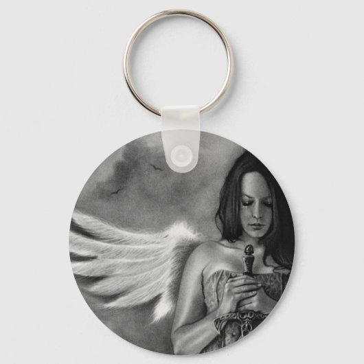 Verteidiger Angel Girl Sword Schlüsselanhänger (Vorderseite)