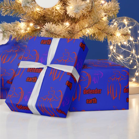 Verteidiger der Erde Geschenkpapier (Feiertage)