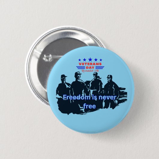 Verteidiger der Freiheit babyblau Button (Vorne & Hinten)
