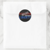 Verteidiger der Liberty-Aufkleber Runder Aufkleber (Tasche)