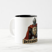 Verteidiger der Pi Zweifarbige Tasse (Vorderseite Links)