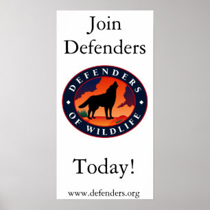 Verteidiger der wild lebender Tiere Poster